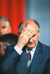Mikhail Gorbachev on State Visit to Poland