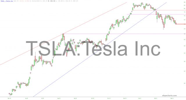 slopechart TSLA